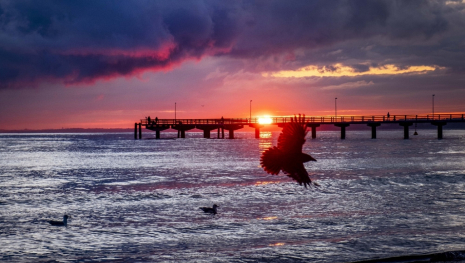 Nemačka, plaža, veče