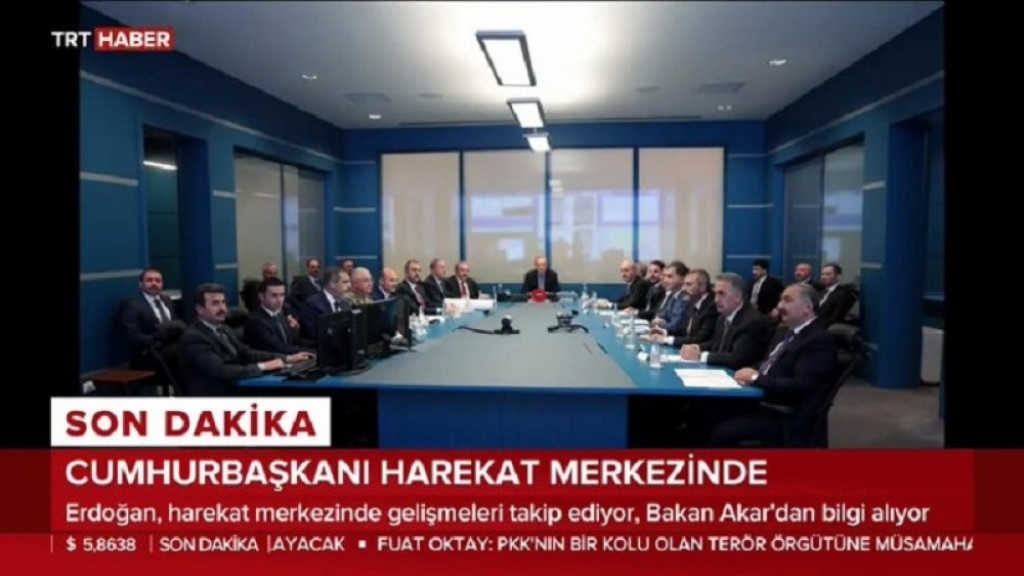 Redžep Tajip Erdogan, ratni kabinet, Sirija
