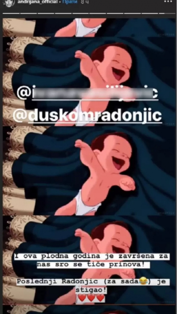 Duško Radonjić, rođenje sina