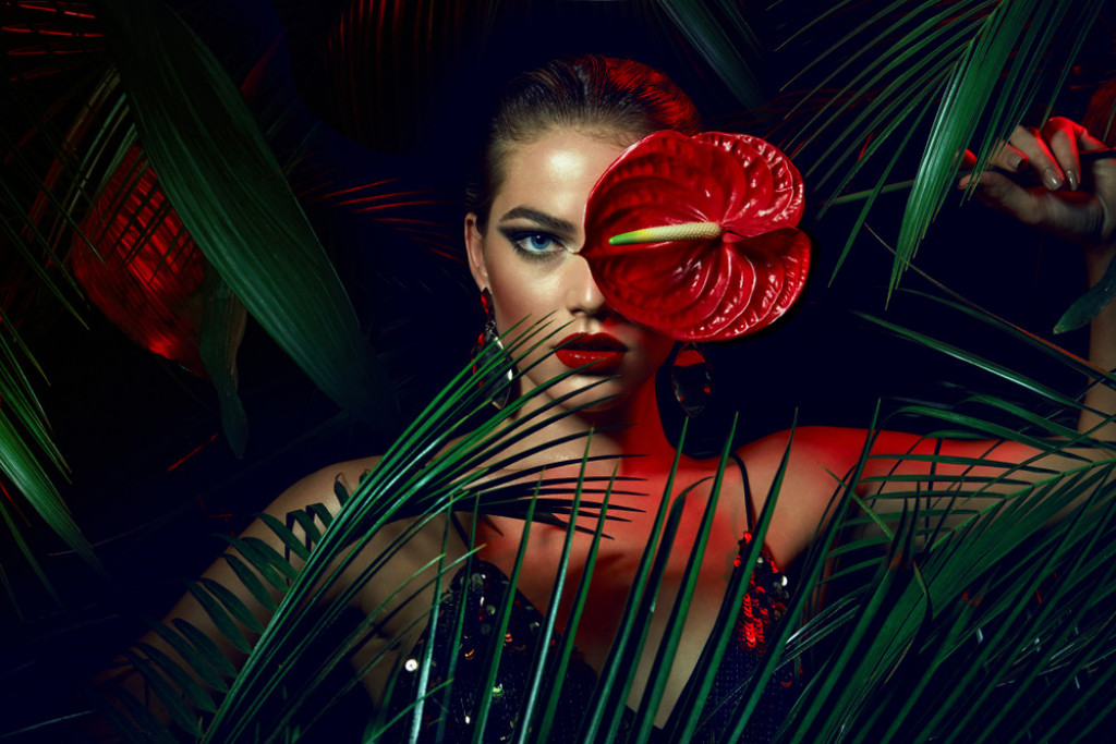 Žena, devojka, lepota, lice, moda, šminka, oči