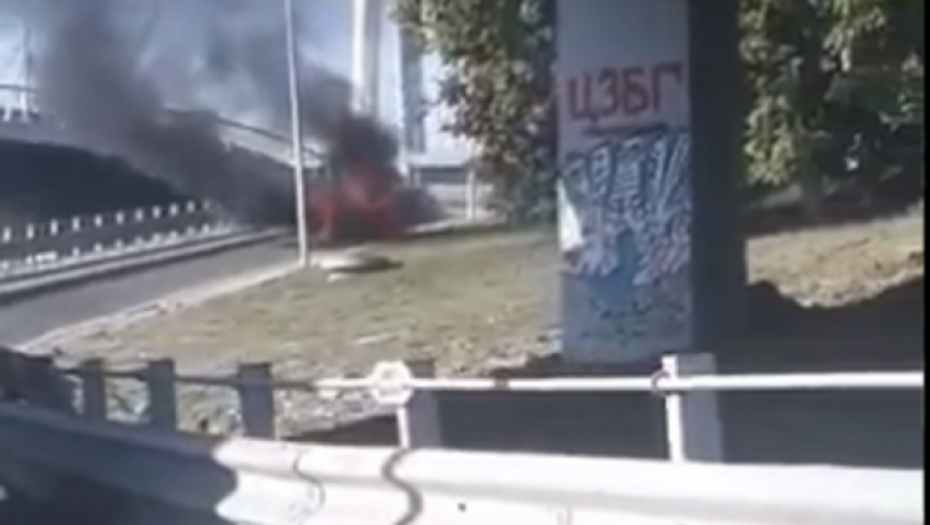 Požar na mostu na Adi