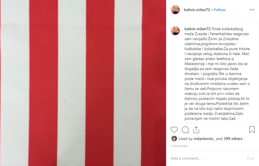 Milan Kalinić Instagram