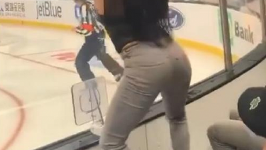 Striptiz na hokejaškom meču