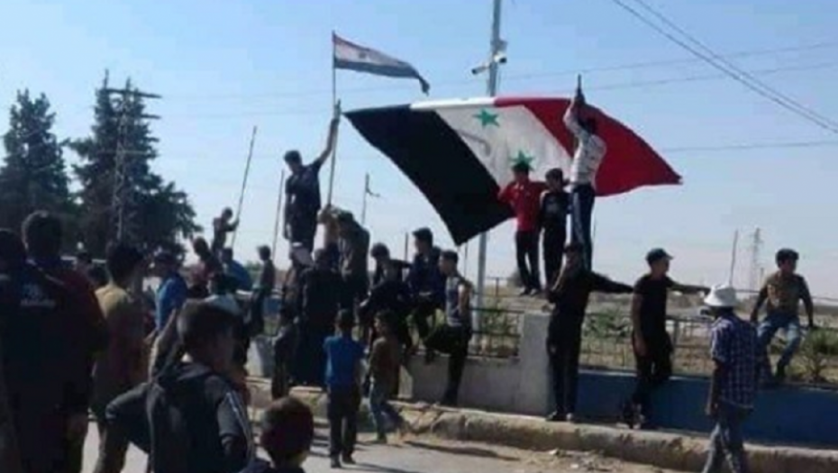 Sirijske zastave na severu zemlje