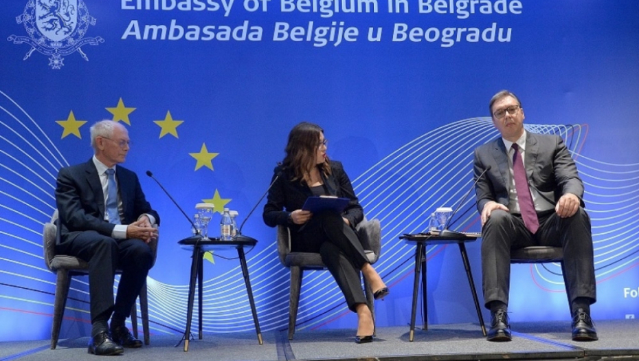 Aleksandar Vučić i Herman Van Rompej