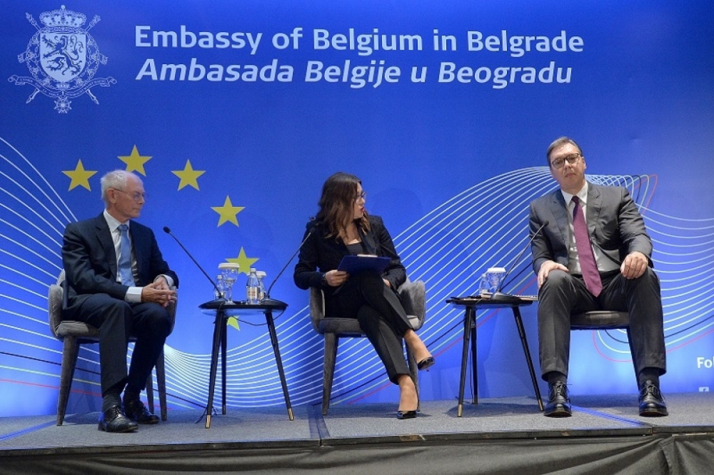 Aleksandar Vučić i Herman Van Rompej