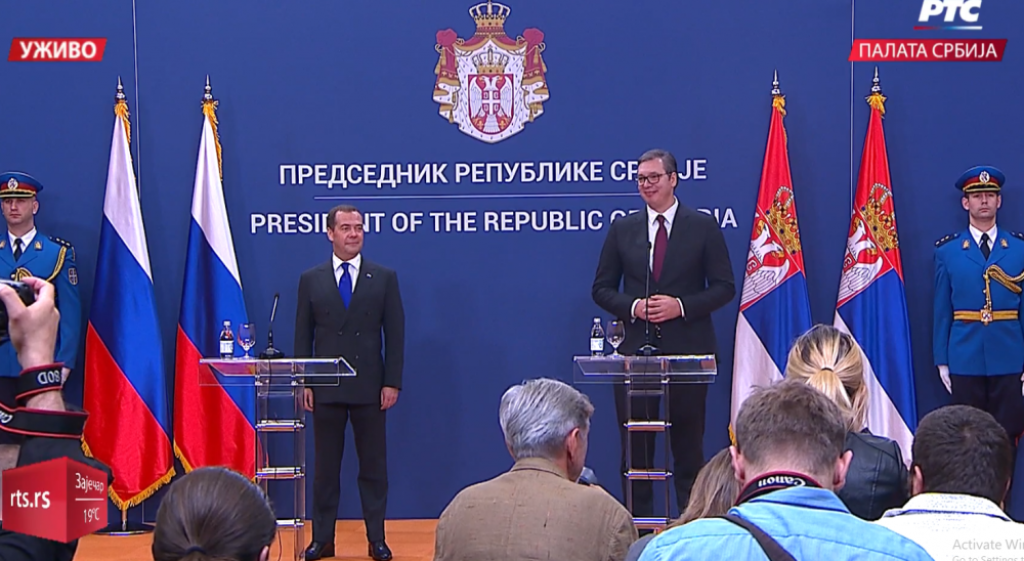Aleksandar Vučić i Dimitri Medvedev