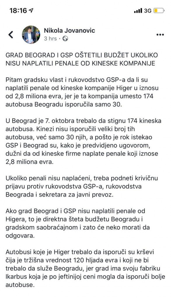 Nikola Jovanović, fejsbuk, Kina, napad