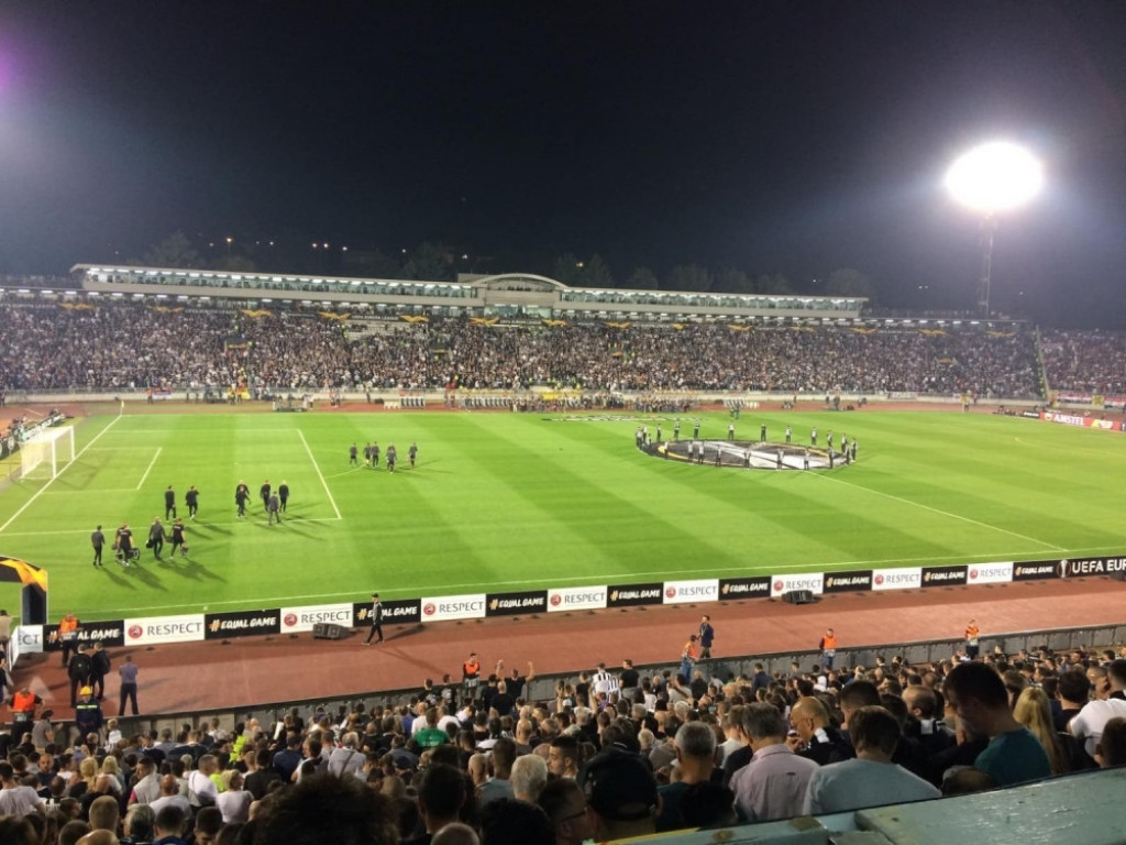 početak meča Partizan - Mančester junajted