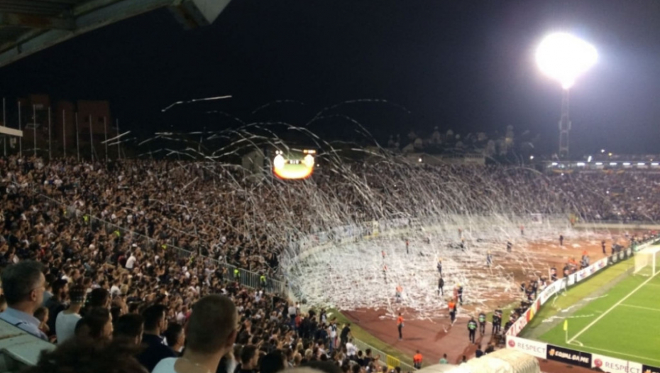 početak meča Partizan - Mančester junajted