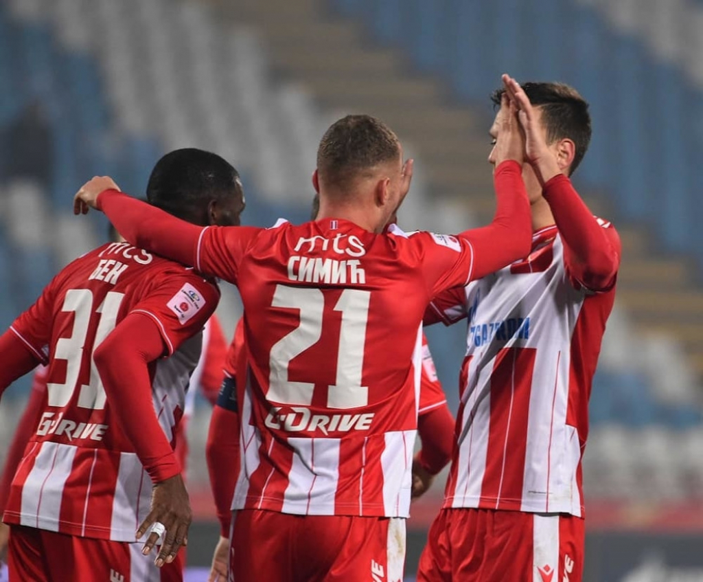 Crvena zvezda proslava: Ben, Simić, Vulić