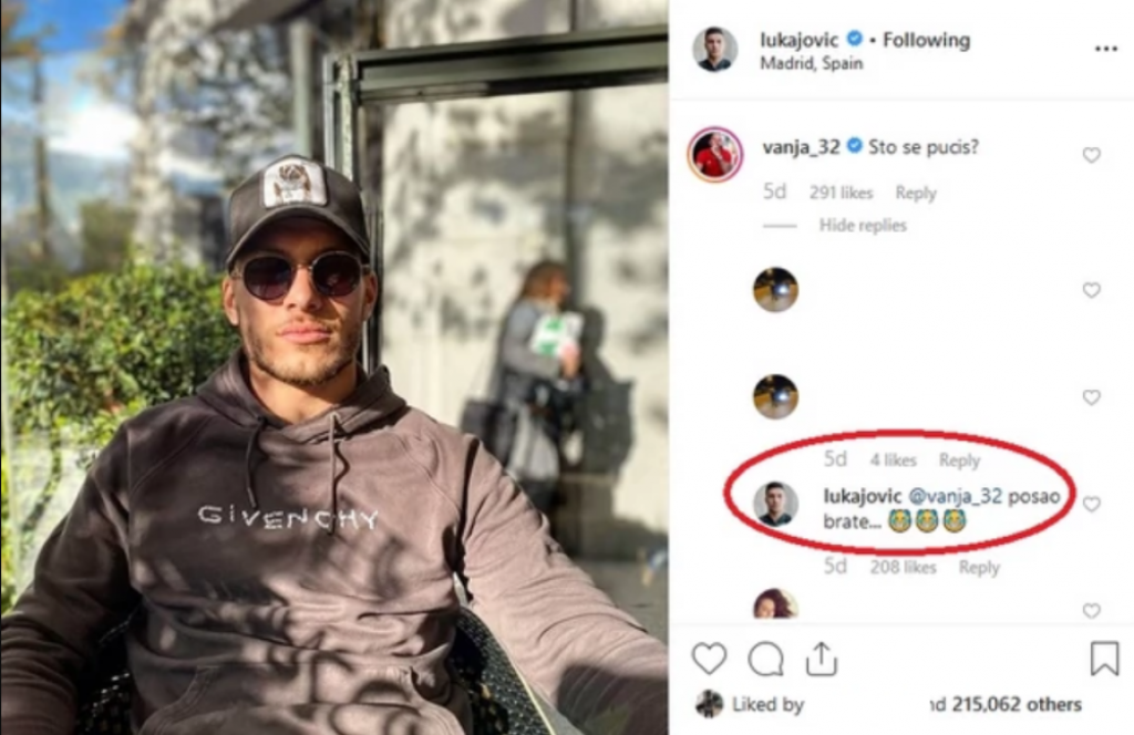 Instagram Luke Jovića