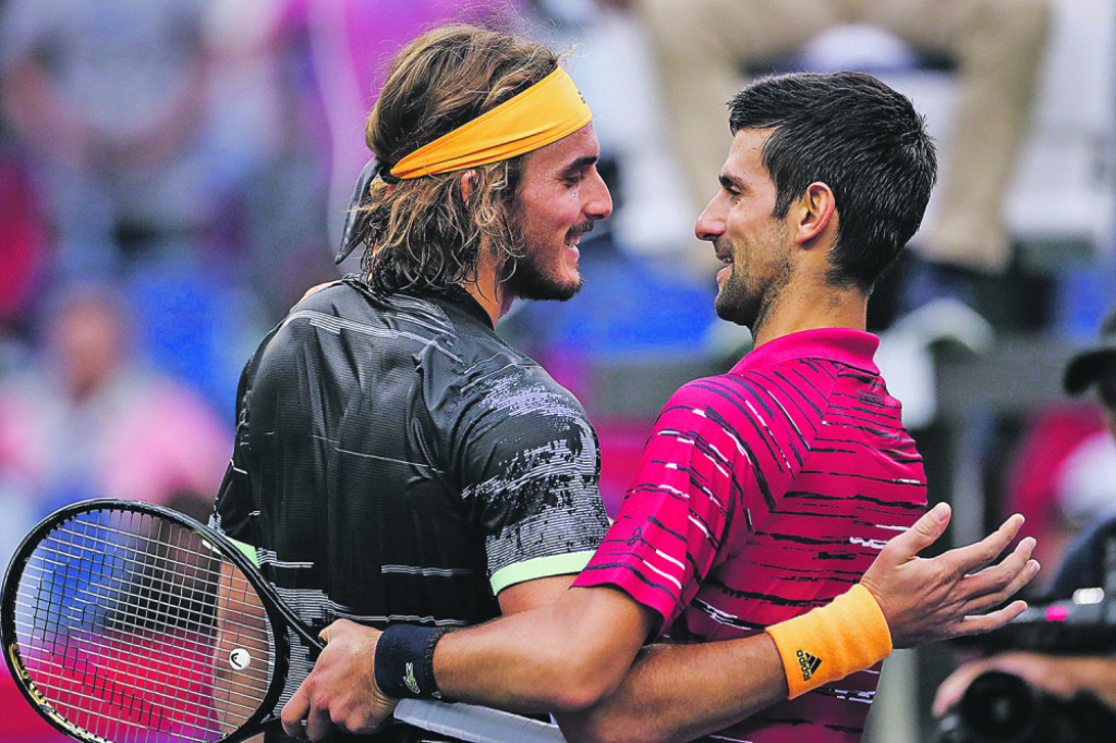 Stefanos Cicipas i Novak Đoković