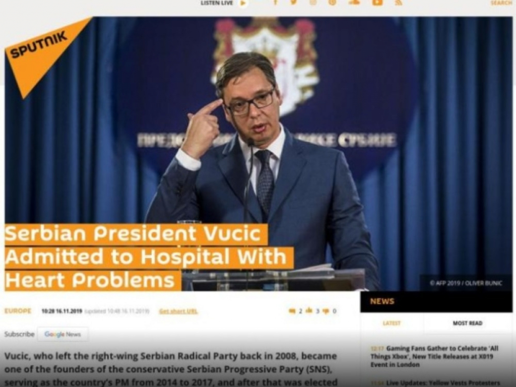 Ruski mediji o Vučiću