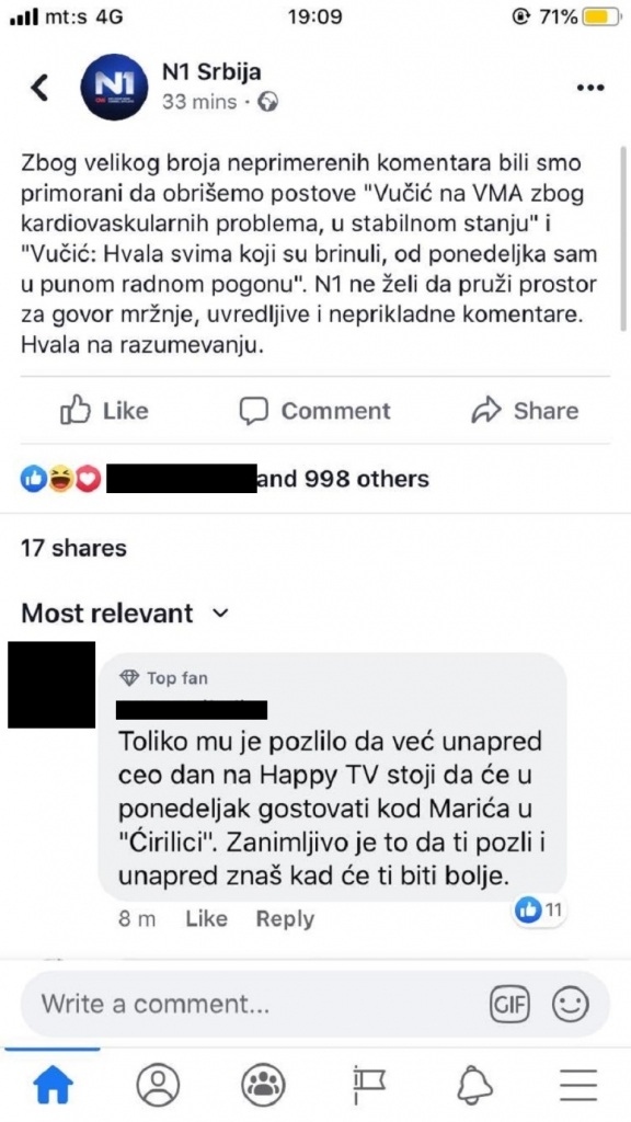 N1 komentar