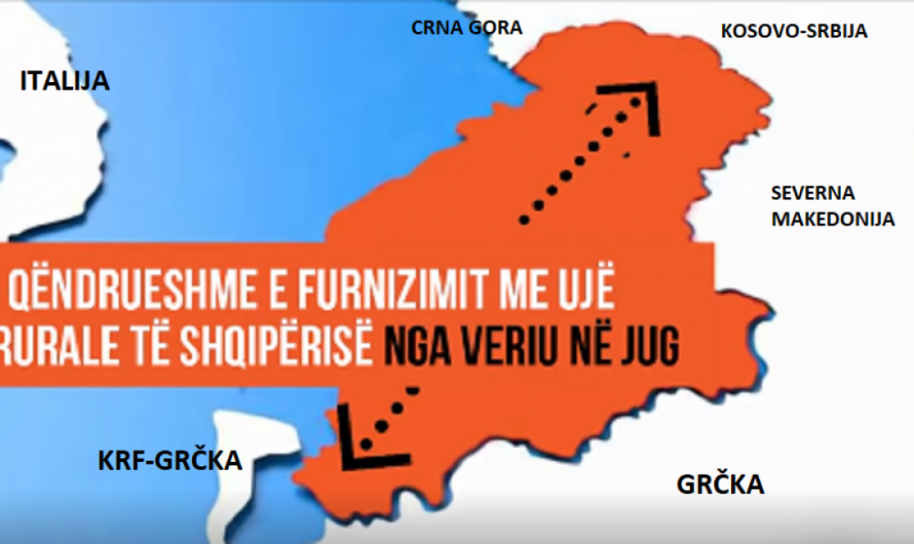 Mapa Albanije