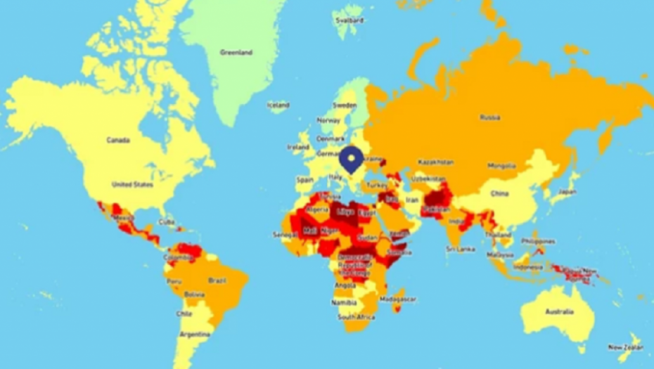 Mapa opasnih destinacija