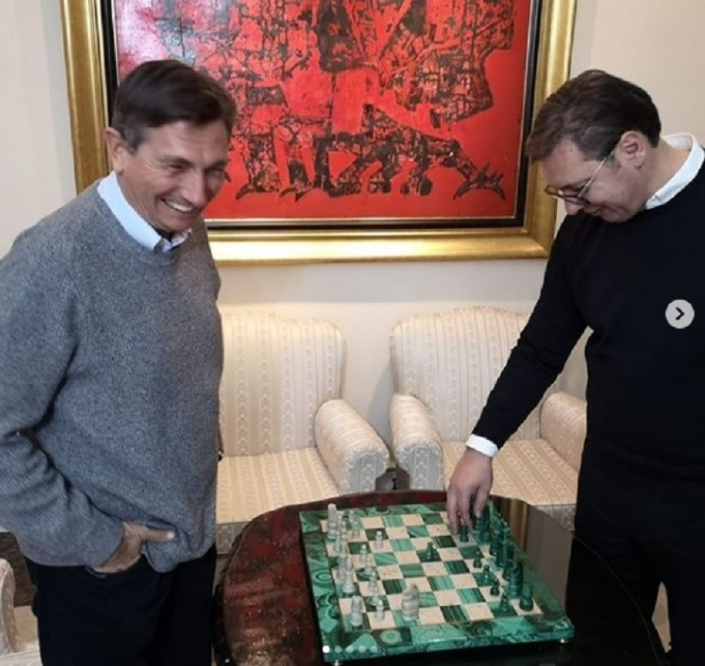 aleksandar vučić, borut pahor, šah