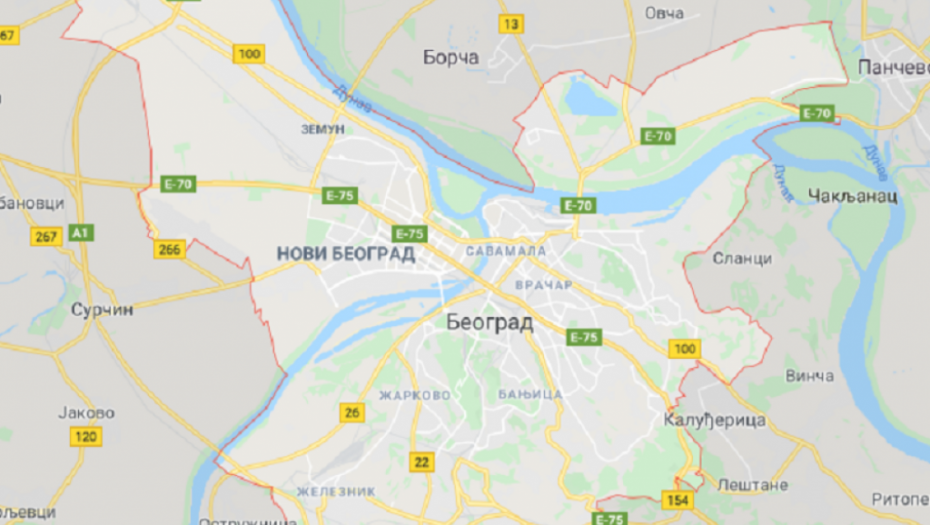 Mapa Beograda