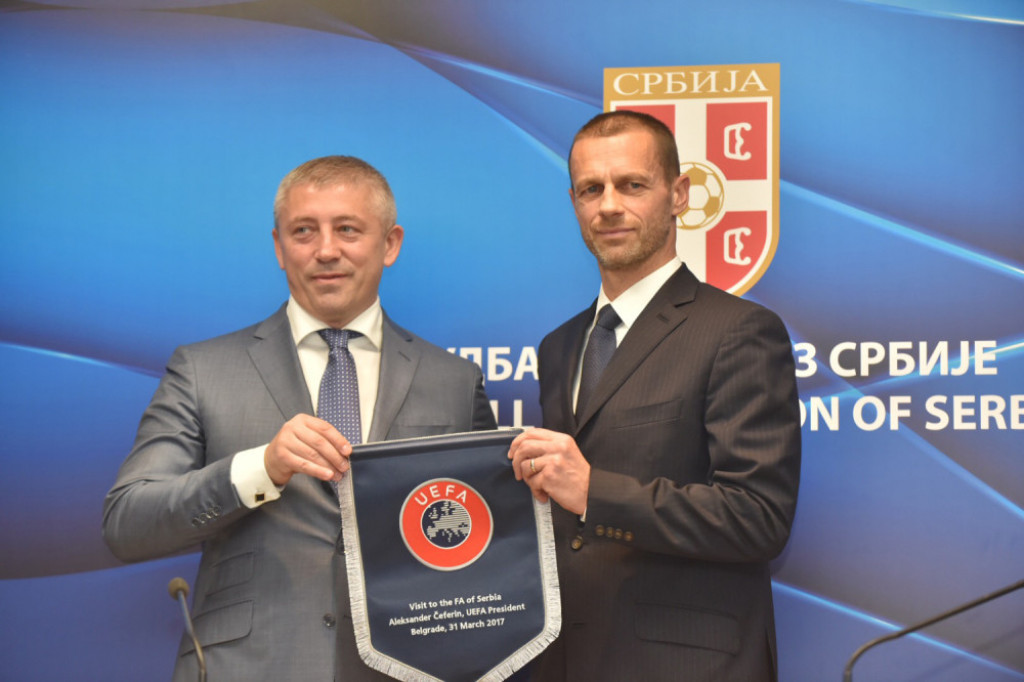 Slaviša Kokeza i Aleksandar Čeferin