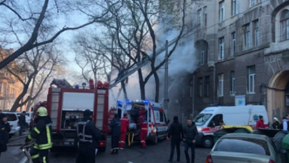 Požar na Ekonomskom fakultetu u Odesi