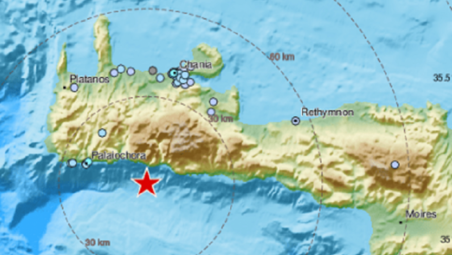 Zemljotres, Krit