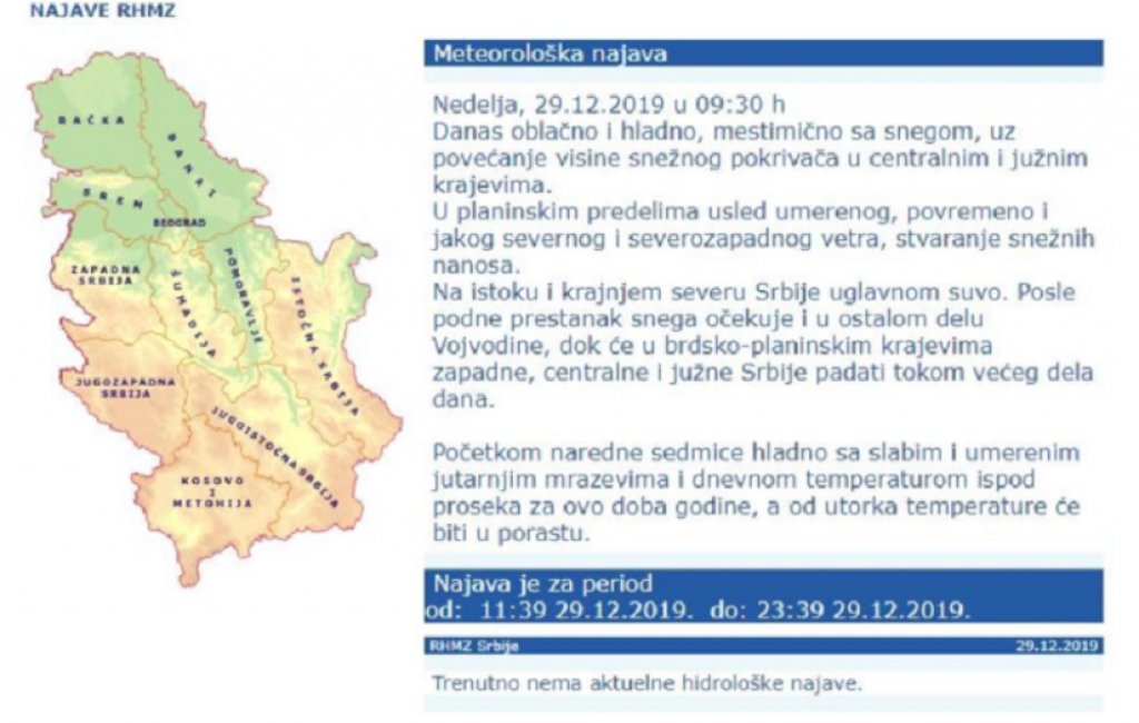 vreme, vremenska prognoza