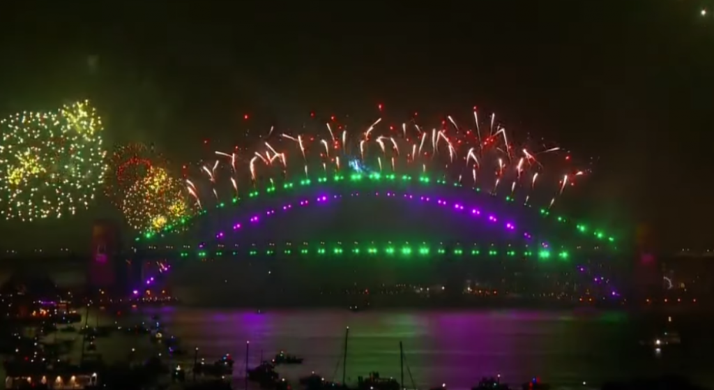 Vatromet, doček, Australija