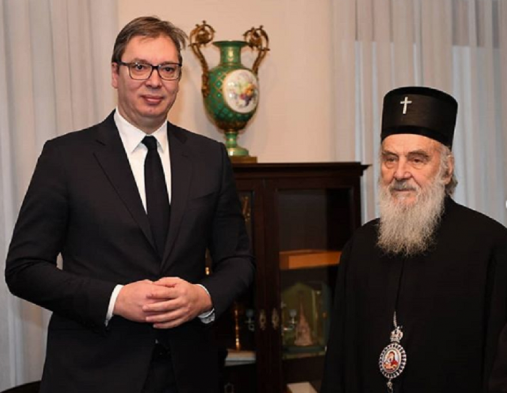 Aleksandar Vučić, patrijarh Irinej