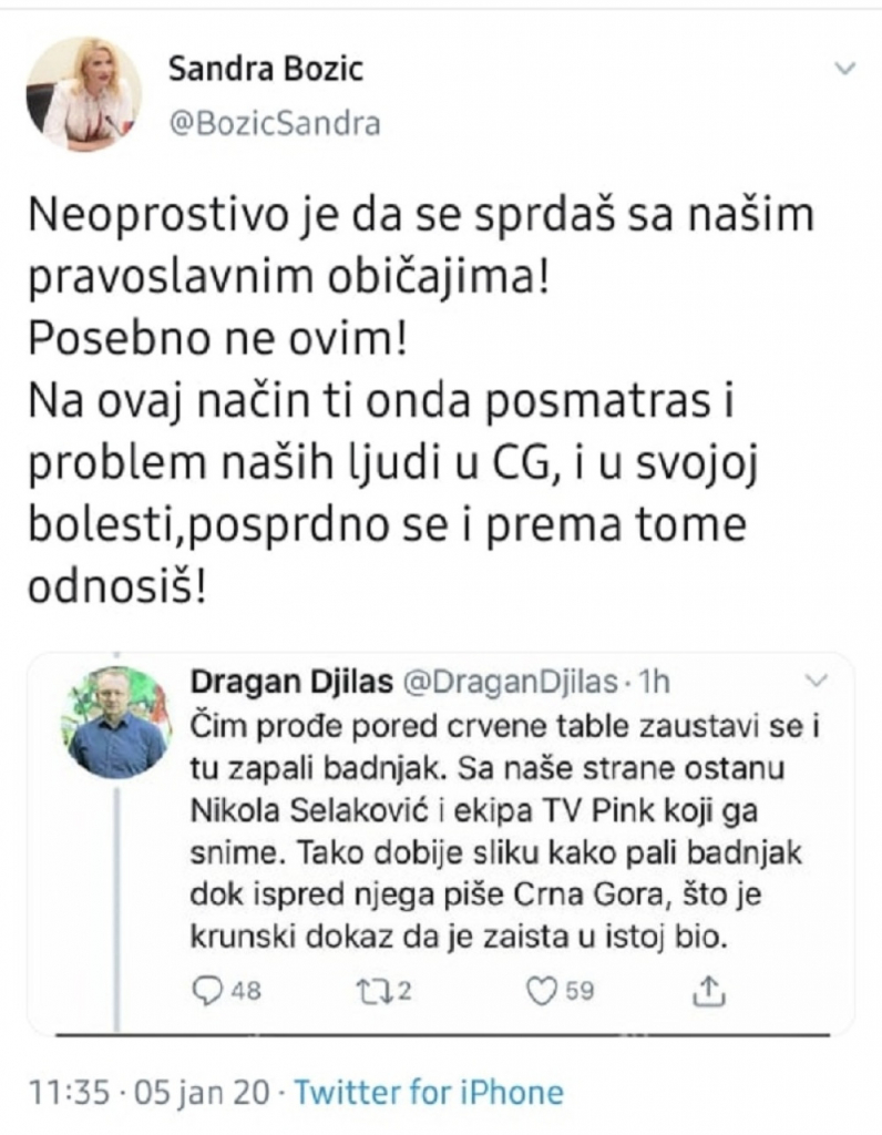 Sandra Božić patosirala Đilasa