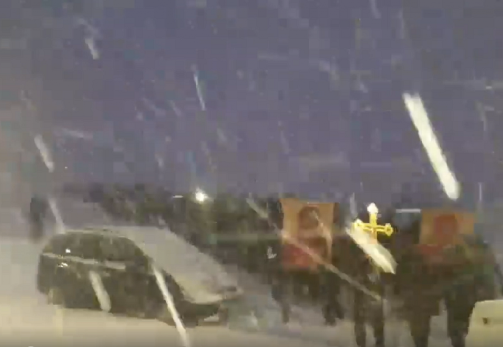 Litija u Žabljaku po mećavi