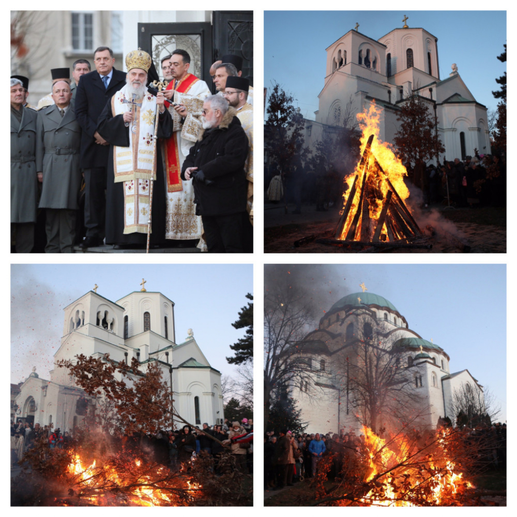 Paljenje Badnjaka, Hram Svetog Save