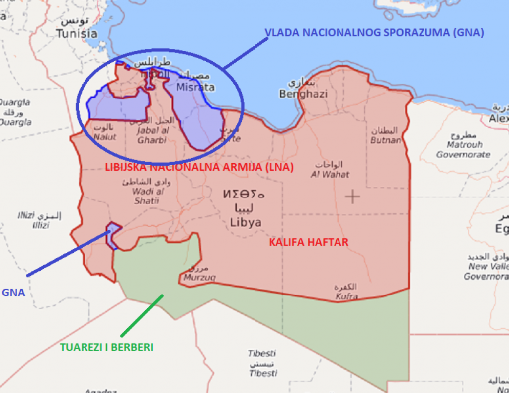 Mapa Libije