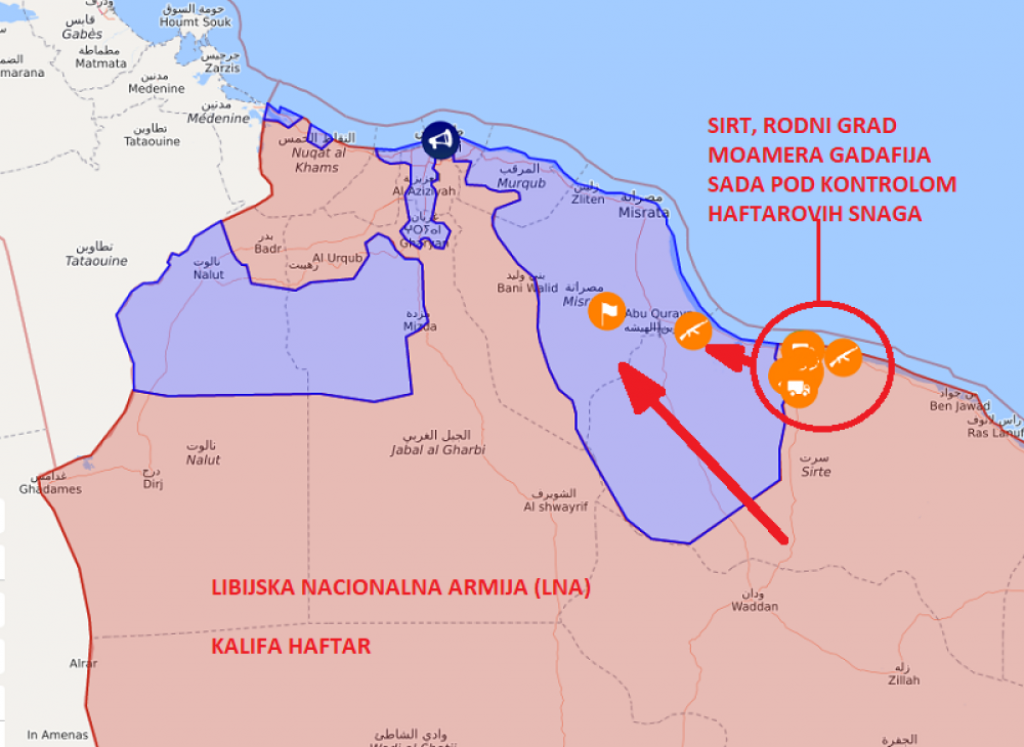 Mapa Sirta