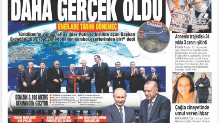 Vučić na naslovnim stranama turskih novina