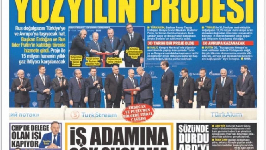 Vučić na naslovnim stranama turskih novina