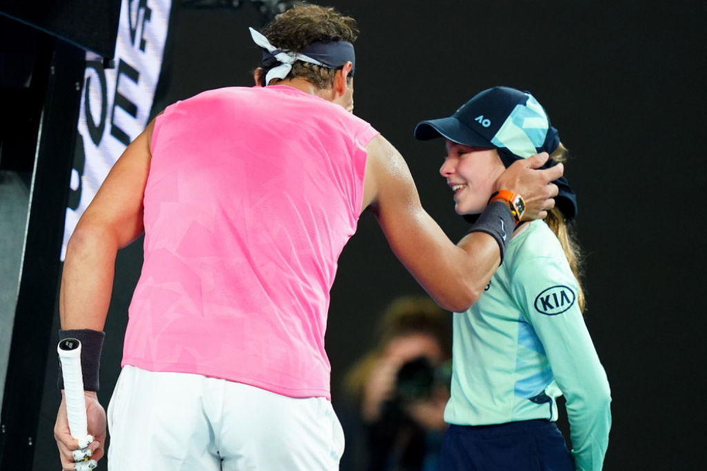 Rafael Nadal i devojčica koju je pogodio