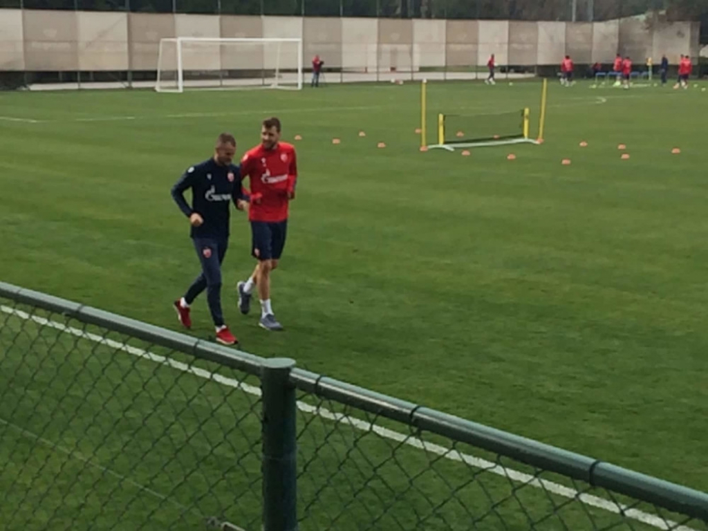 Trening fudbalera Crvene zvezde