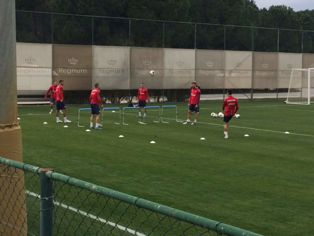 Trening fudbalera Crvene zvezde