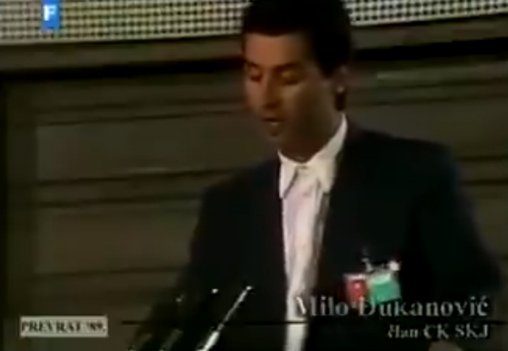 Milo Đukanović 1989