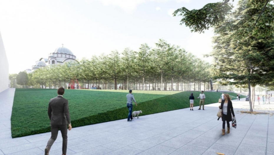 Hram Svetog Save, park, uređenje