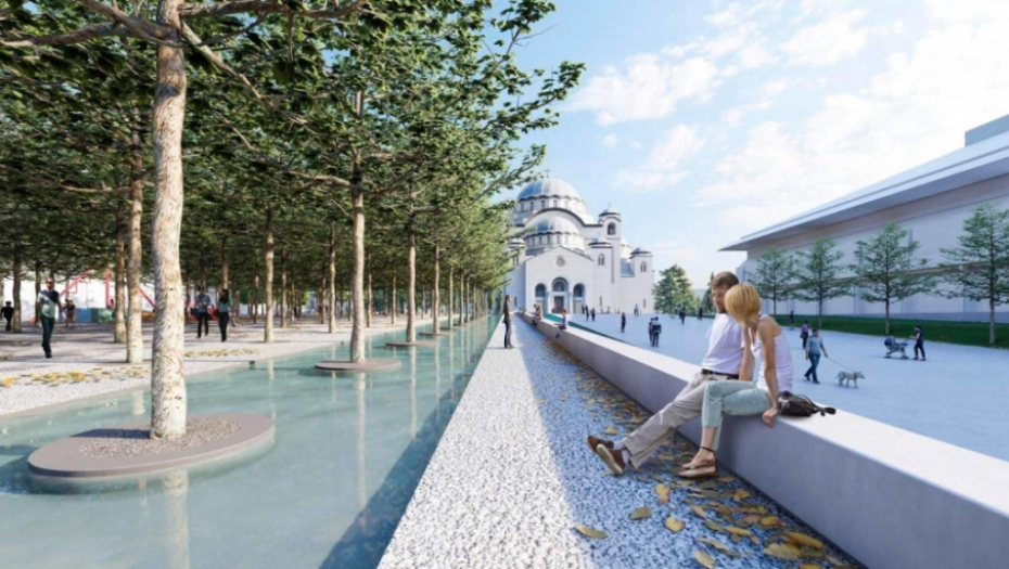 Hram Svetog Save, park, uređenje