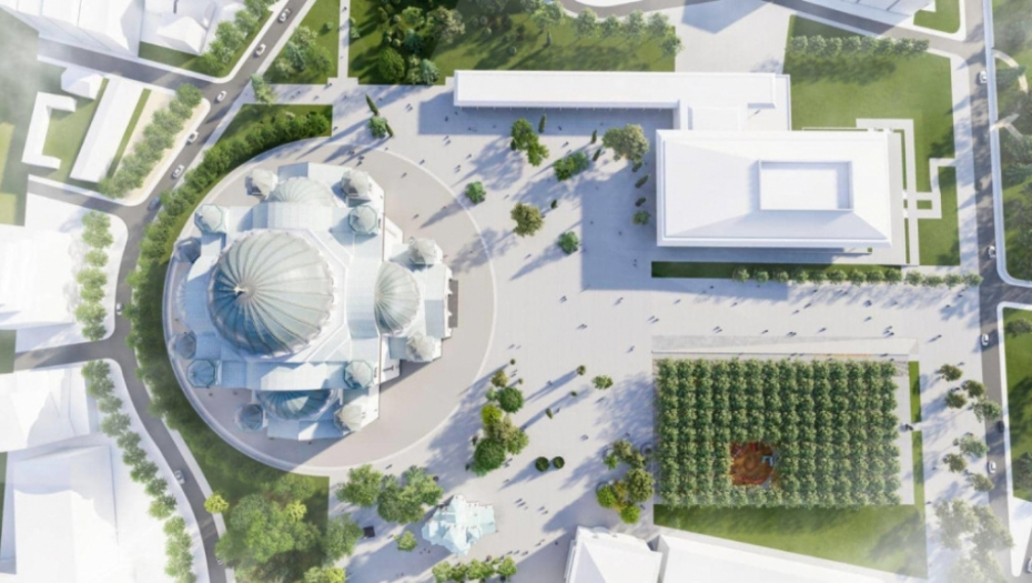 Hram Svetog Save, park, uređenje