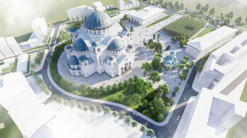 Hram Svetog Save, park, uređenje