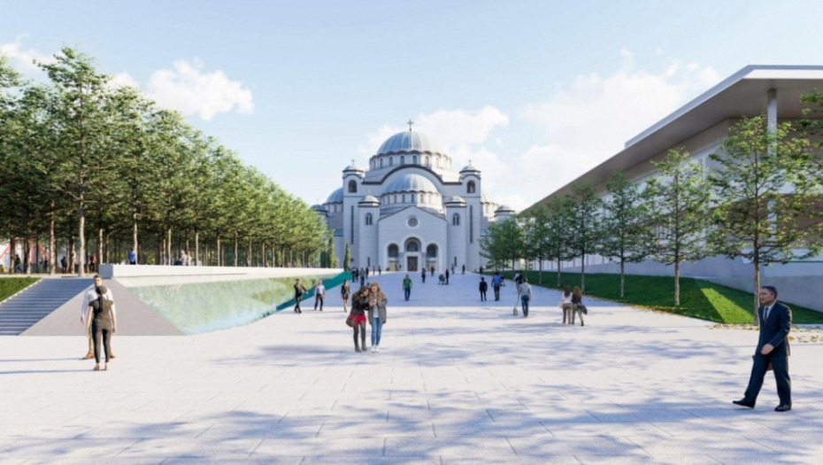 Hram Svetog Save, park, uređenje