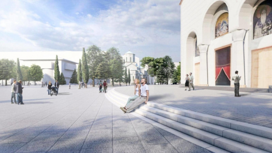 Hram Svetog Save, park, uređenje