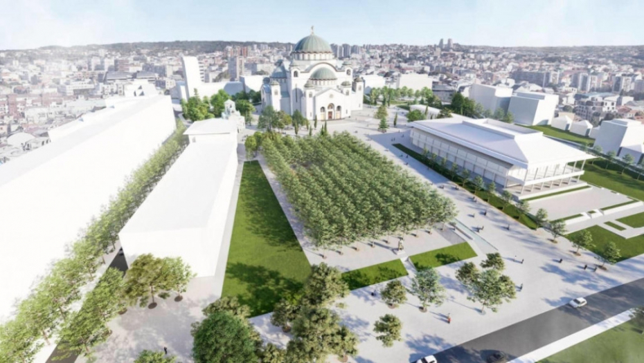 Hram Svetog Save, park, uređenje