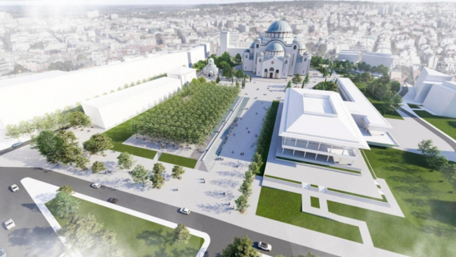 Hram Svetog Save, park, uređenje