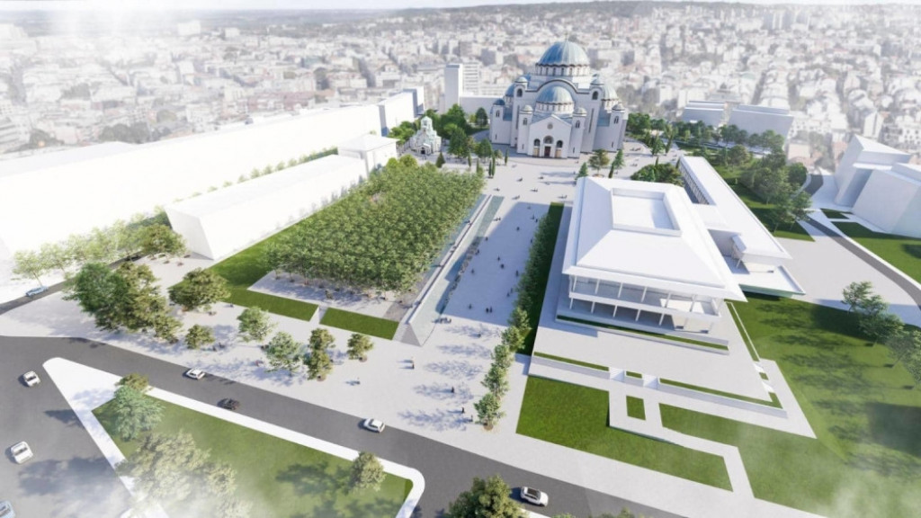 Hram Svetog Save, park, uređenje