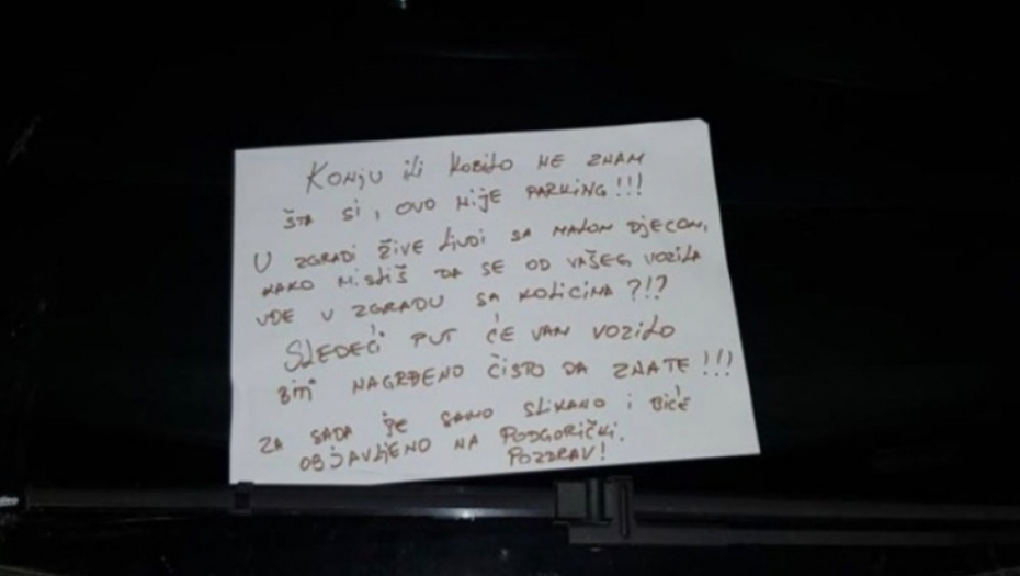 Poruka nezadovoljnog Podgoričana